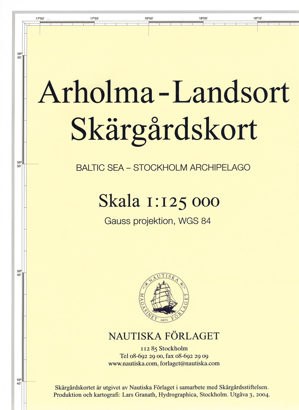 Skärgårdskort Arholma - Landsort