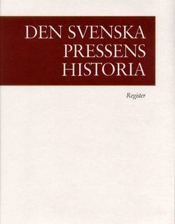 Den svenska pressens historia, register