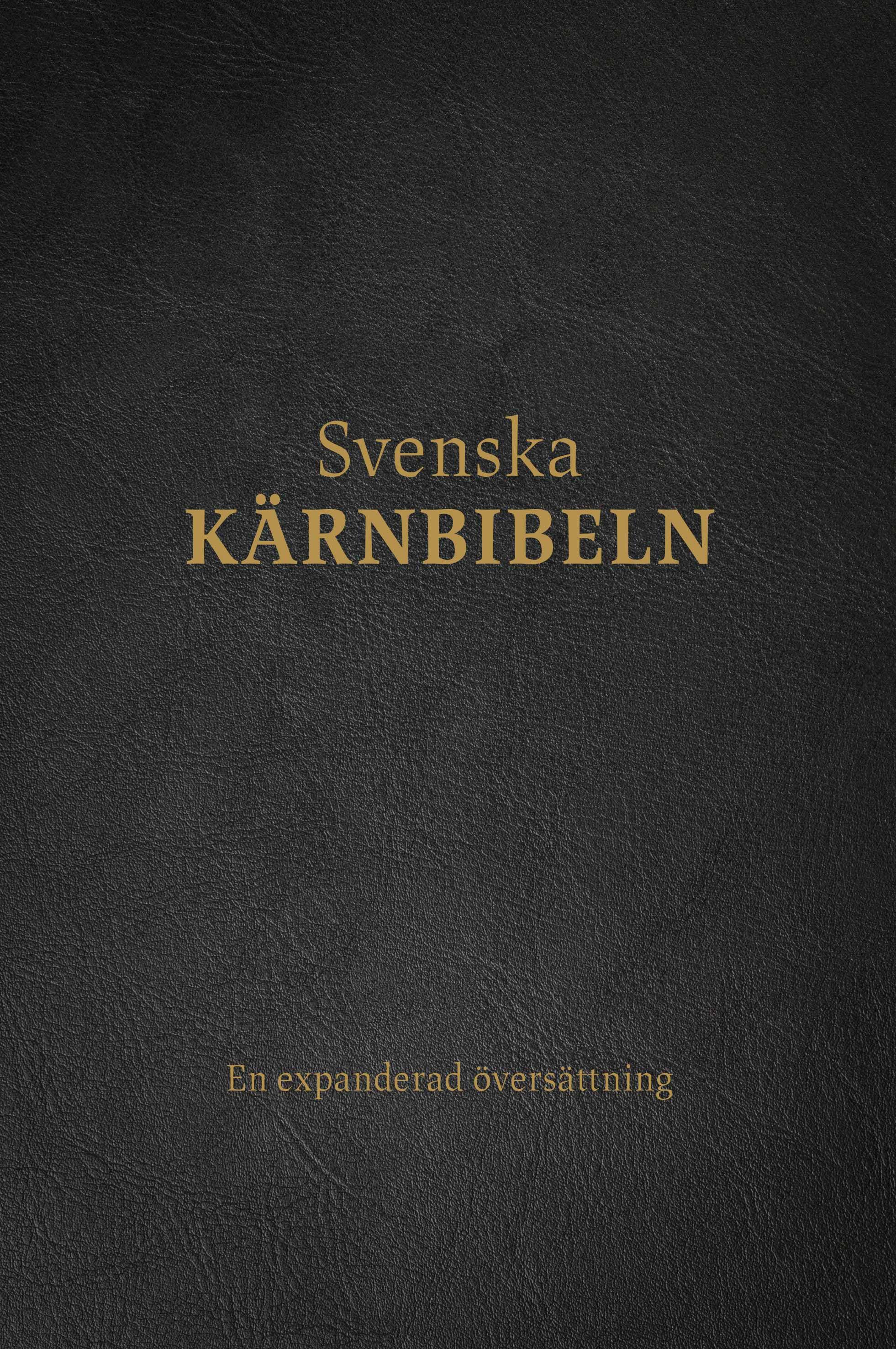 Svenska Kärnbibeln - helbibel, svart cabraskinn