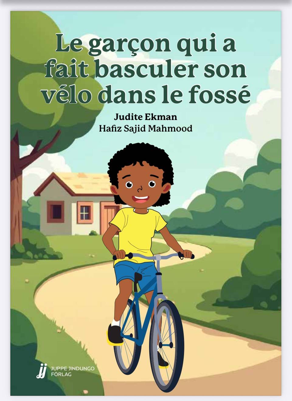 Le garçon qui a fait basculer son vélo dans le fossé