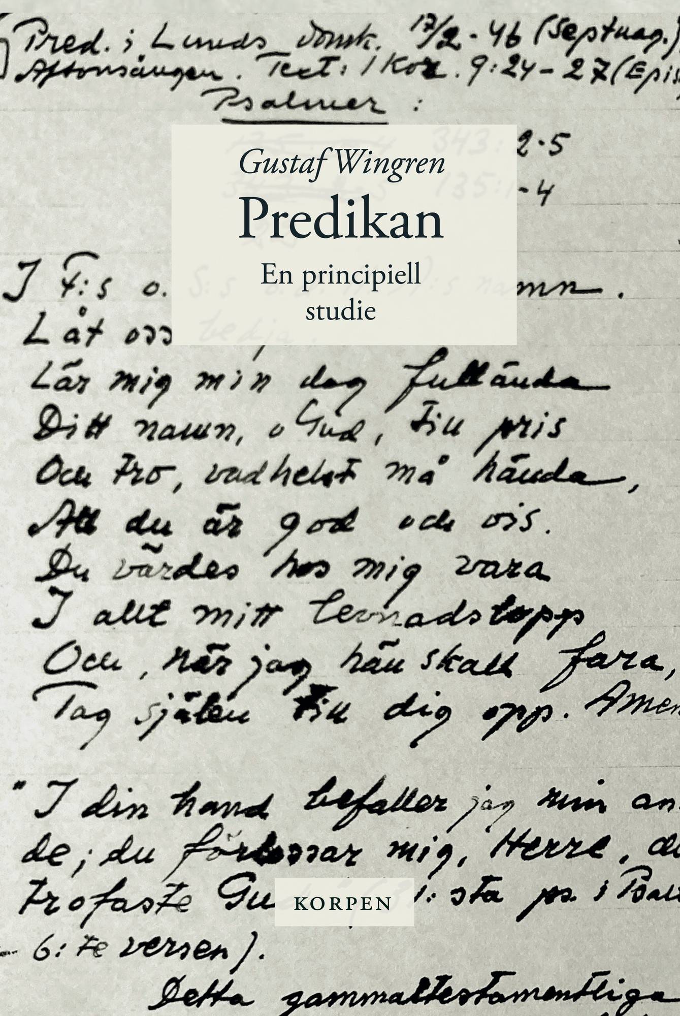 Predikan - en principiell studie