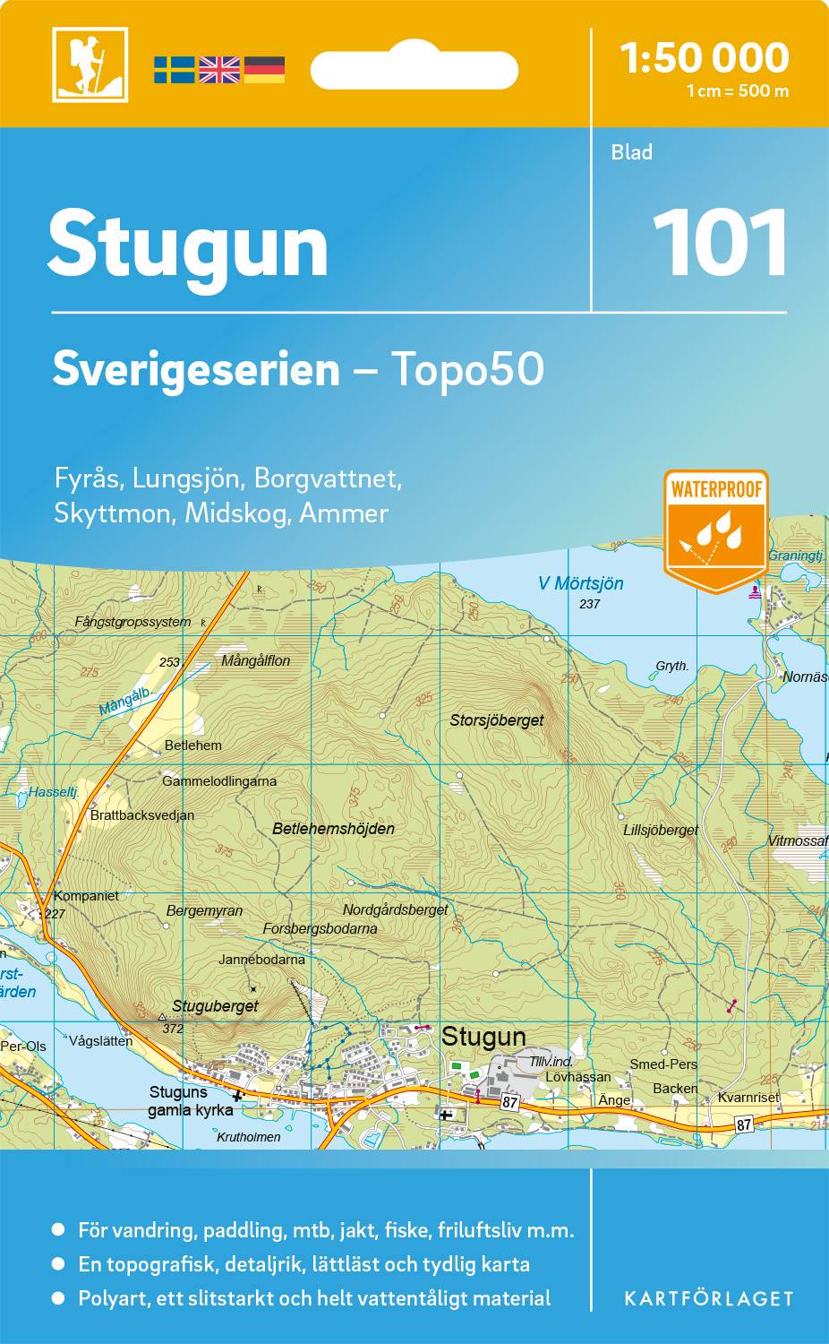 101 Stugun Sverigeserien Topo50