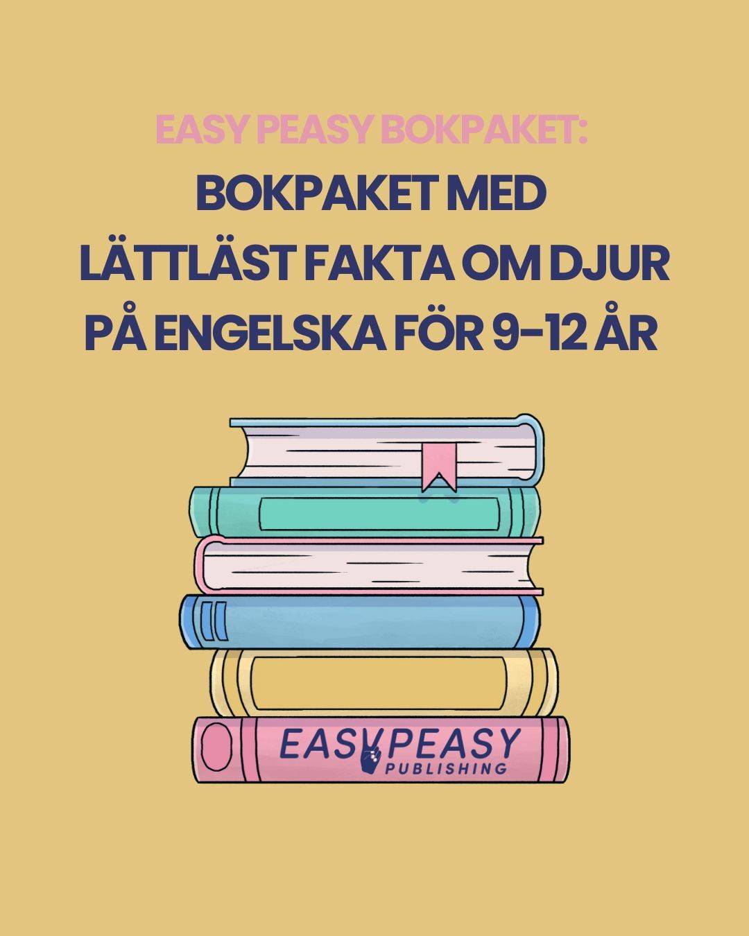 Bokpaket med lättläst fakta om djur på engelska för 9-12 år