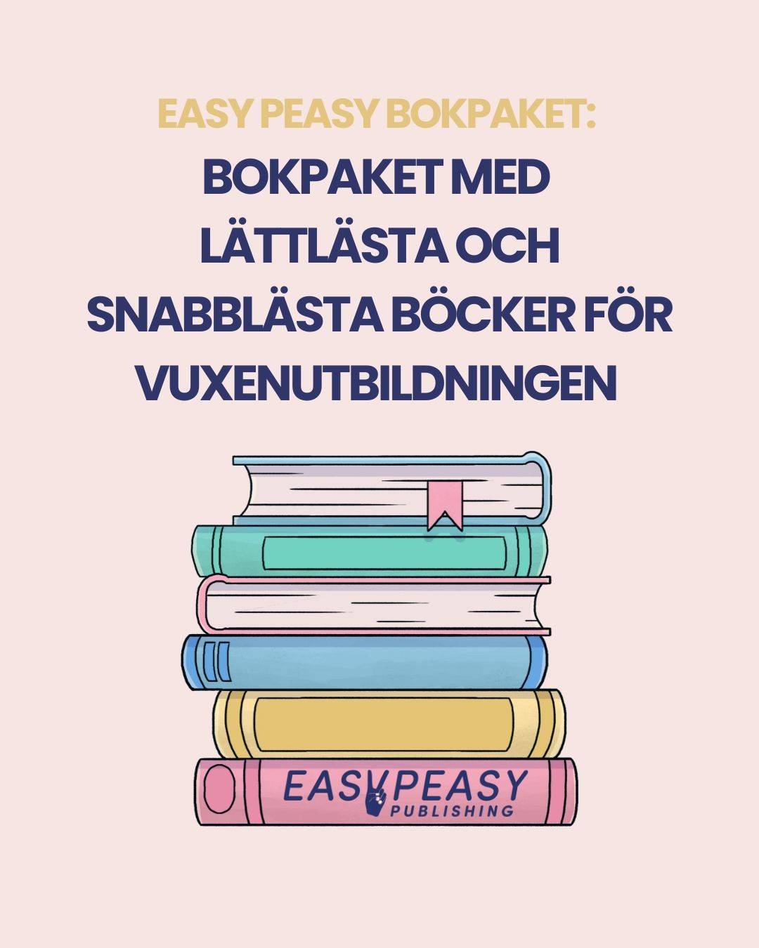 Bokpaket med lättlästa och snabblästa böcker för vuxenutbildningen