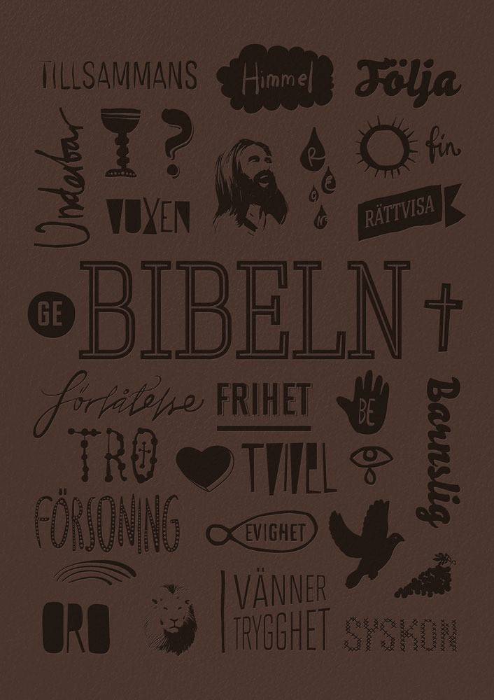 Svenska Folkbibeln 2015 : Slimline Mörkbrun Konfirmandbibeln