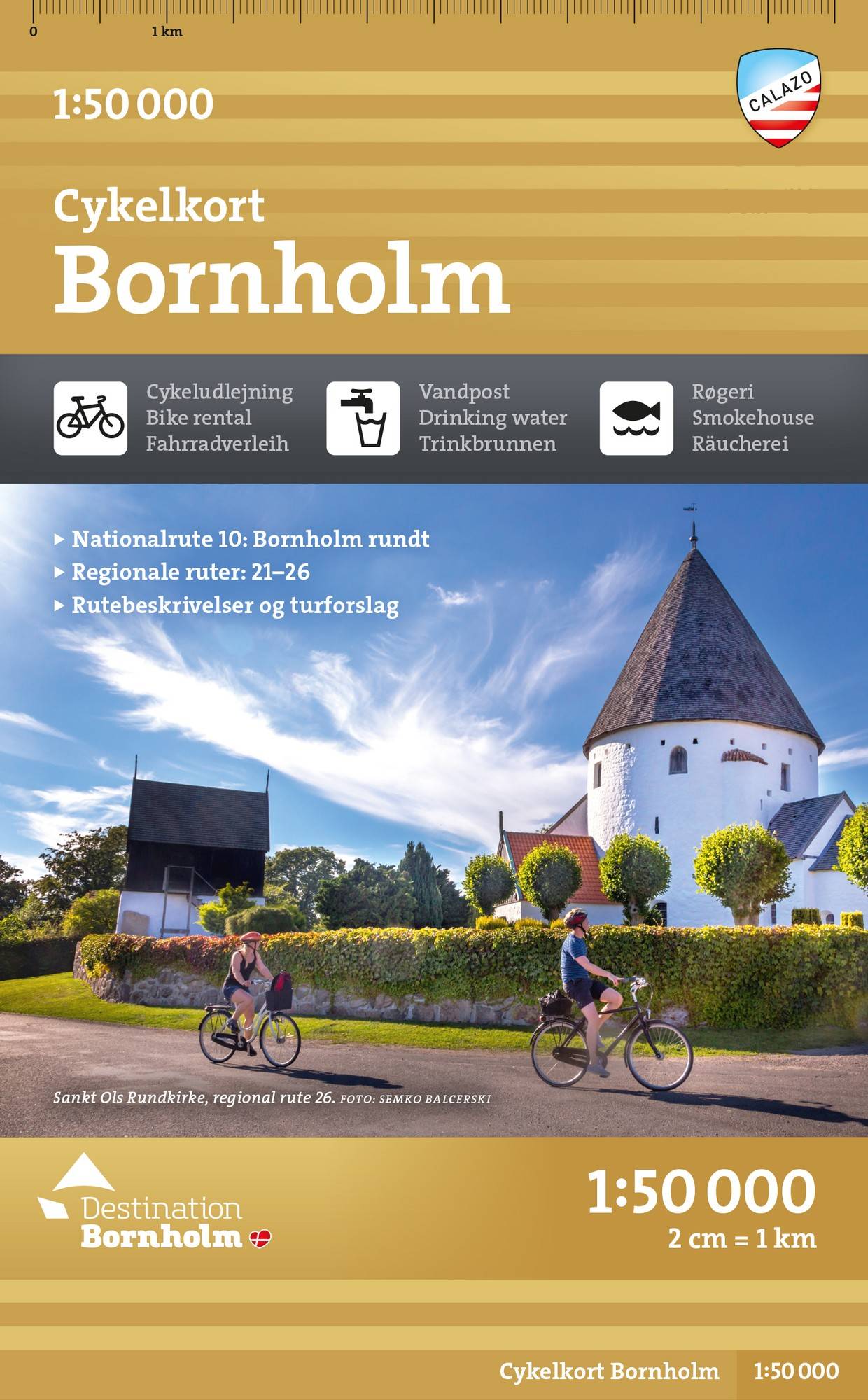 Cykelkarta Bornholm 1:50 000