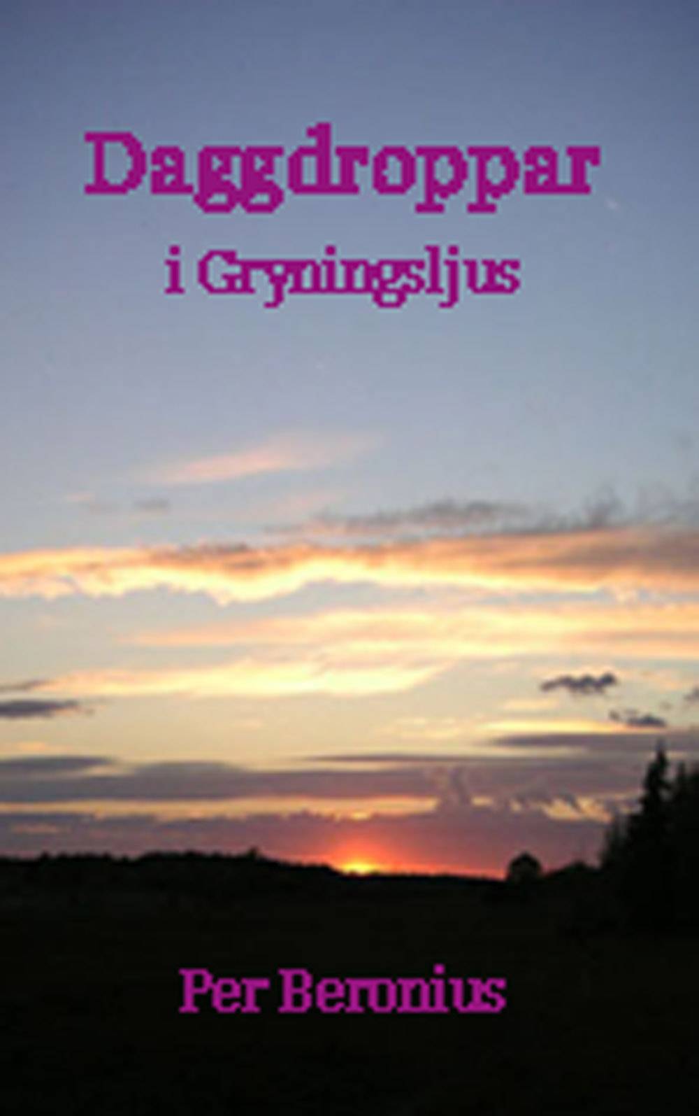 Daggdroppar i gryningsljus
