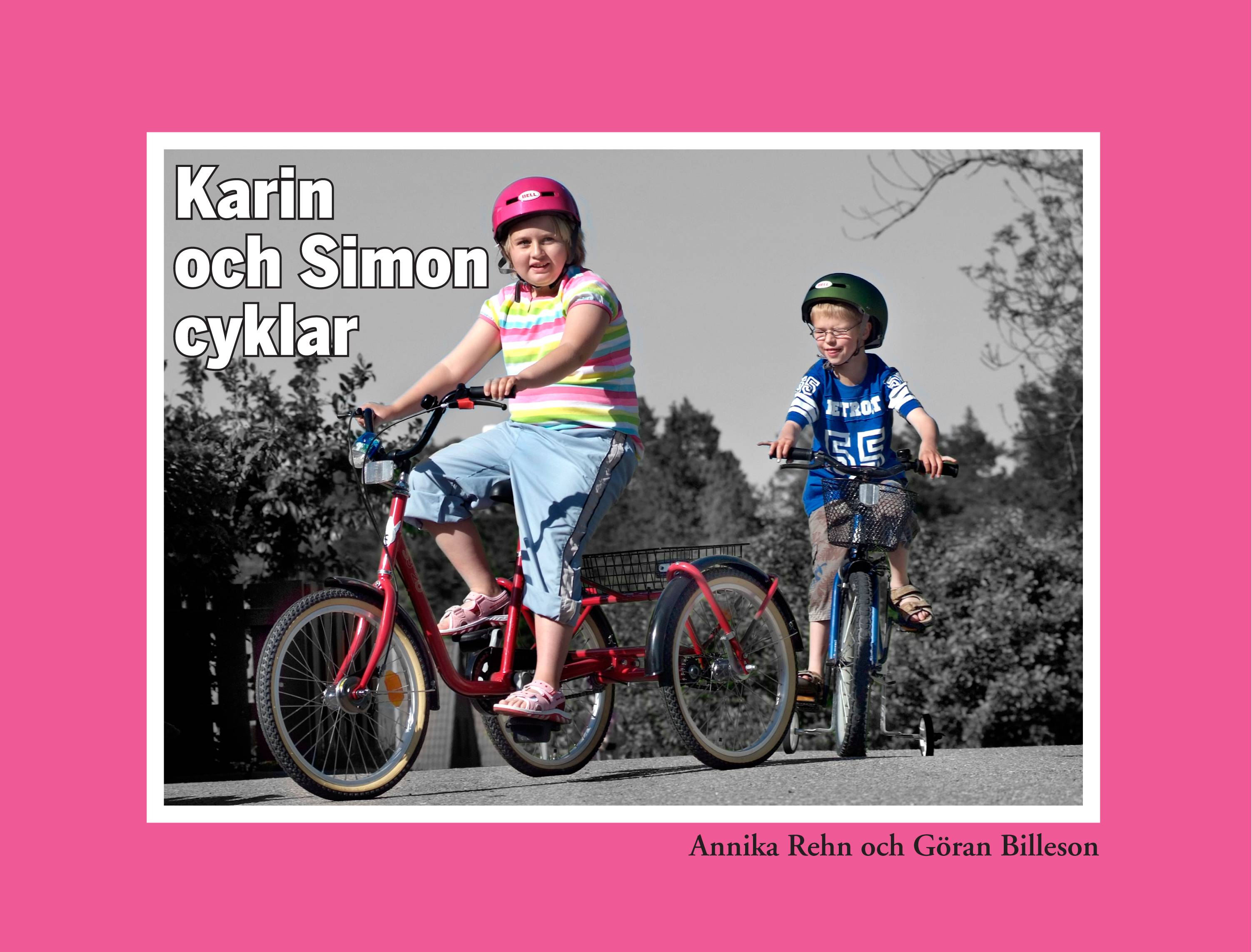 Karin och Simon cyklar