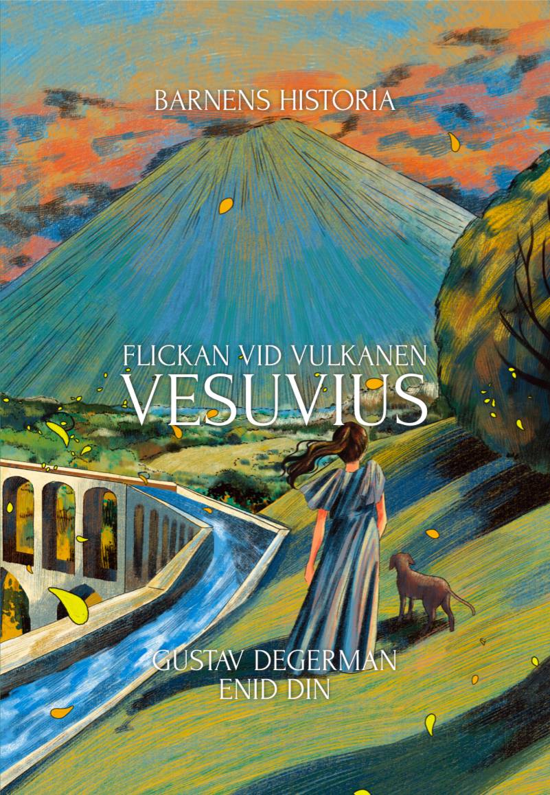 Flickan vid vulkanen Vesuvius