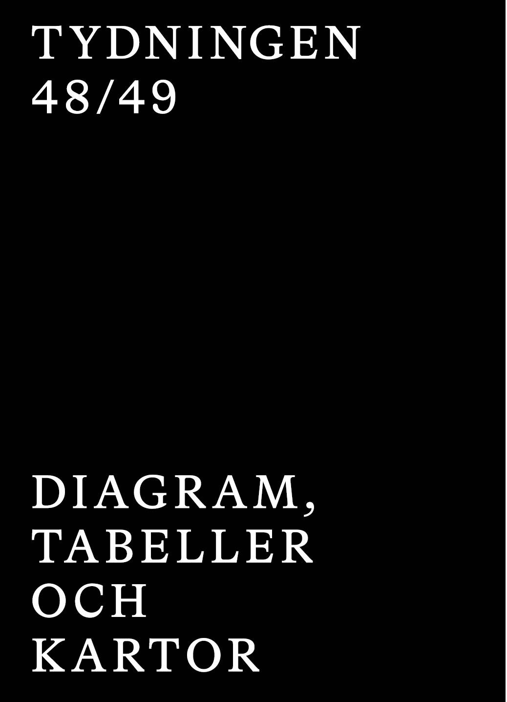 Tydningen 48-49: Diagram, Tabeller och Kartor + 50: Aram Saroyan
