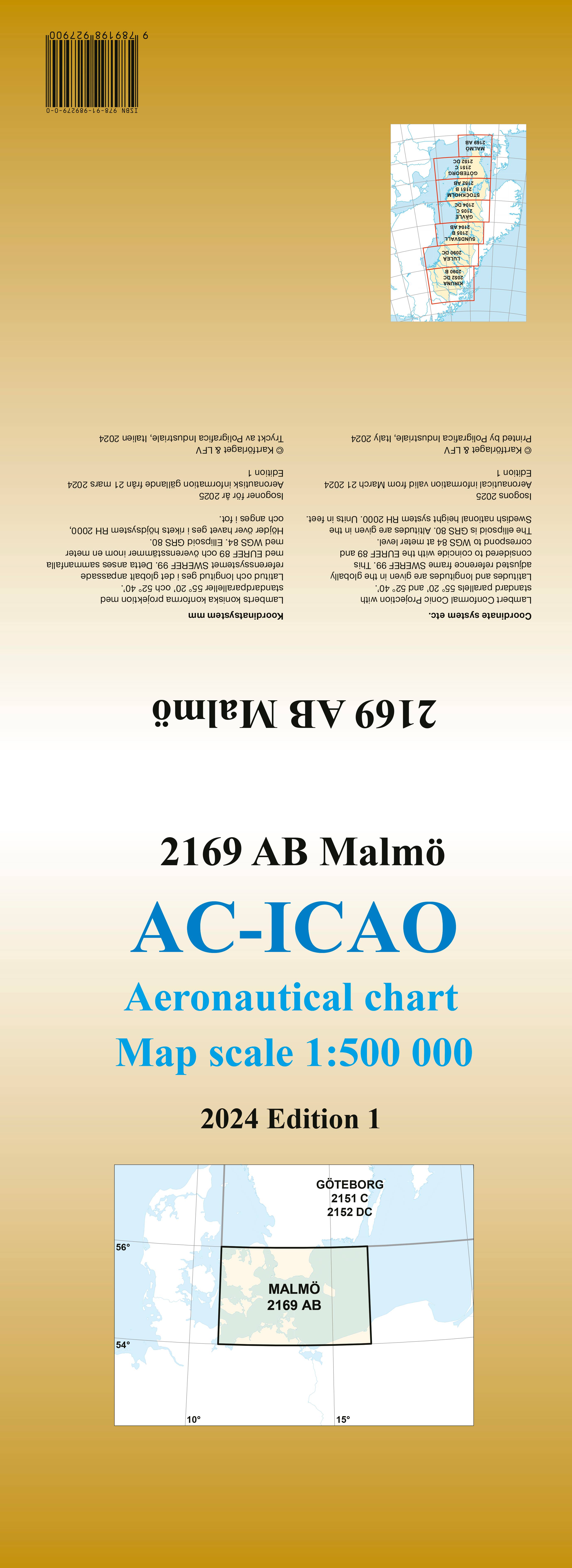 ACICAO 2169AB Malmö 2024 : Skala 1:500 000