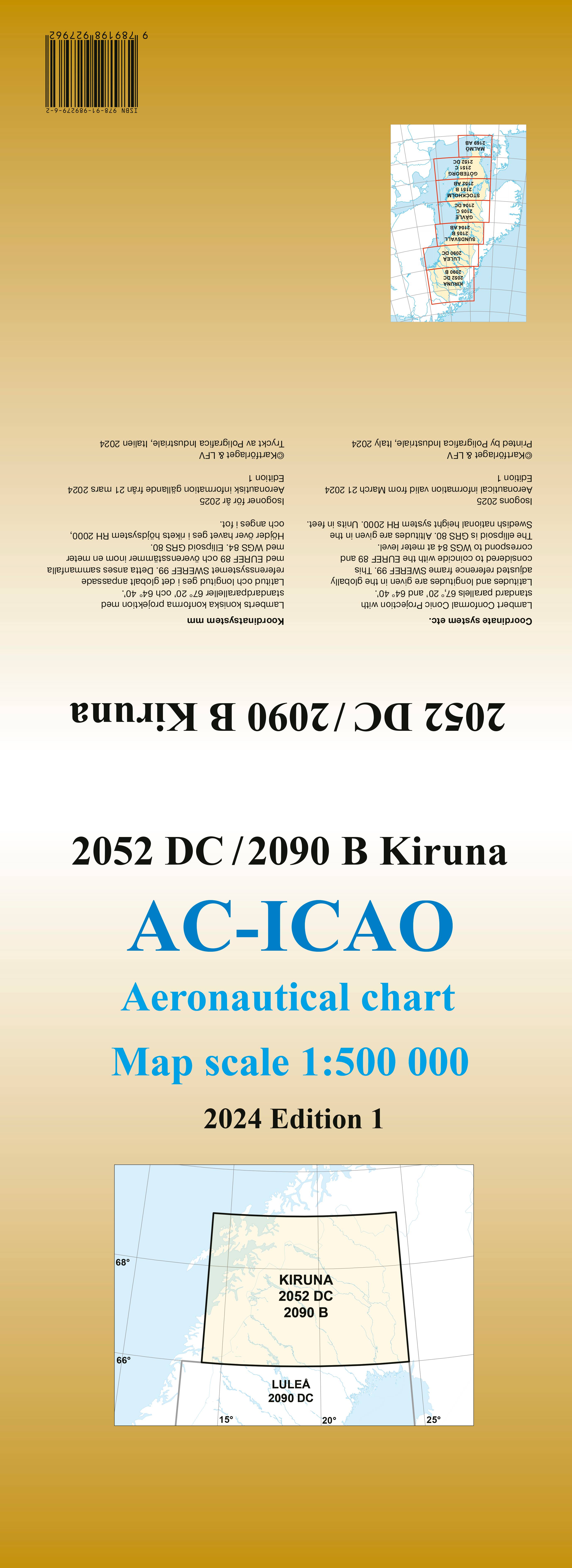 ACICAO 2052DC/2090B Kiruna 2024 : Skala 1:500 000