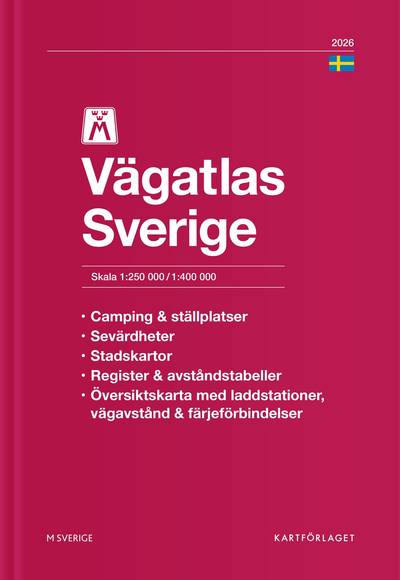 M Vägatlas Sverige 2026