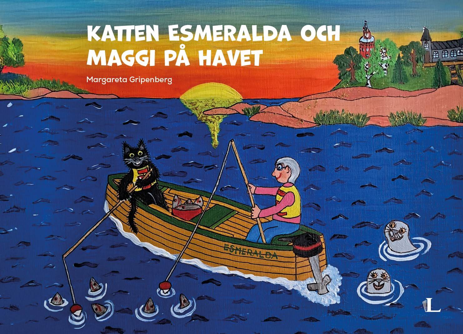 Katten Esmeralda och Maggi på havet